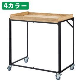 幅90×奥行60cm ブラック 通常キャスター 新型ハコマルシェワゴン 本体 〔ストエキオリジナル〕