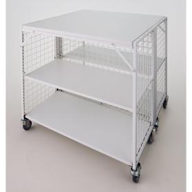 幅90×奥行60cm ホワイト用下部用ネット 新型ハコマルシェワゴン〔ストエキオリジナル〕