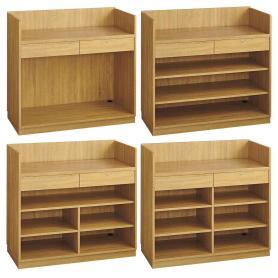 レジカウンター 三方枠タイプ 幅120cm ラスティック柄〔ストエキオリジナル〕