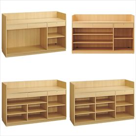 レジカウンター 三方枠タイプ 幅180cm エクリュ〔ストエキオリジナル〕