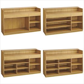 レジカウンター 小天板タイプ 幅180cm ラスティック柄〔ストエキオリジナル〕