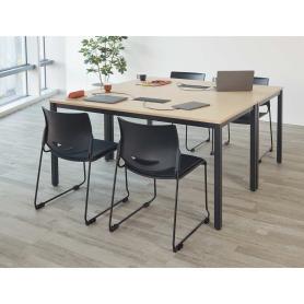 配線ボックス付きテーブル ナチュラル