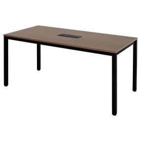 配線ボックス付きテーブル ウォルナット