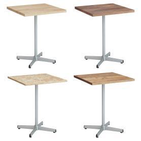 セレクトカフェテーブル 角型 シルバー脚 60cm角×高さ71.5cm〔ストエキオリジナル〕