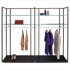 【什器セットまるごと購入】UR壁面タイプ 幅120cmブラック2連結セット