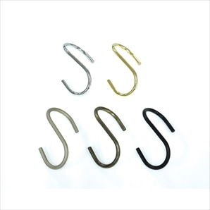 【10個】スチール製ディスプレイS字フックツイスト小