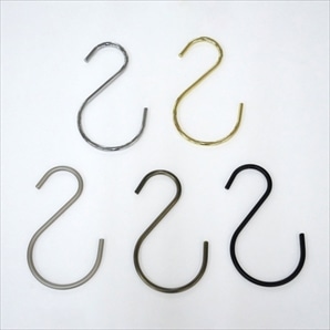 【10個】スチール製ディスプレイS字フック下大