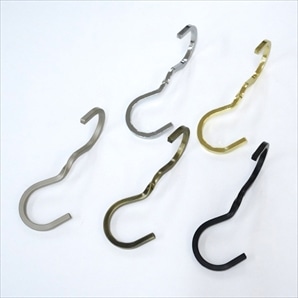 【10個】スチール製ディスプレイフック角タイプツイスト大