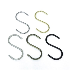 【10個】スチール製ディスプレイS字フック小