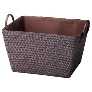 シンプルクロークバスケット ブラウン