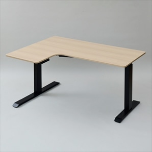 ユニットデスク 昇降脚 黒脚 ウッドナチュラル天板
