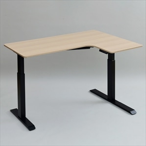 ユニットデスク 昇降脚 黒脚 ウッドナチュラル天板