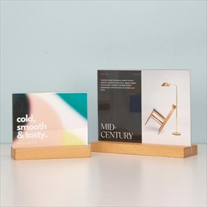 サインホルダー2WAY木製スタンド 横