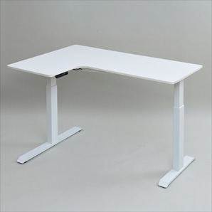 ユニットデスク 昇降脚 白脚 ホワイト天板