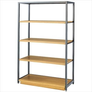 【什器セットまるごと購入】ラテラル・ロコ グレー 幅90×奥行40×高さ150cm 棚3段・天板・ステージセット 〔ストエキオリジナル〕