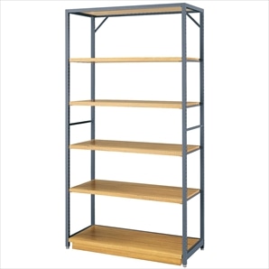 【什器セットまるごと購入】ラテラル・ロコ グレー 幅90×奥行40×高さ180cm 棚4段・天板・ステージセット 〔ストエキオリジナル〕