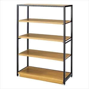 【什器セットまるごと購入】ラテラル・ロコ ブラック 幅90×奥行40×高さ135cm 棚3段・天板・ステージセット 〔ストエキオリジナル〕