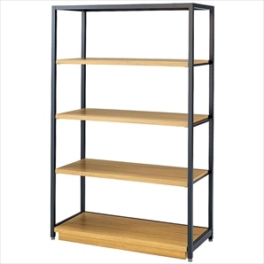 【什器セットまるごと購入】ラテラル・ロコ ブラック 幅90×奥行40×高さ150cm 棚3段・天板・ステージセット 〔ストエキオリジナル〕