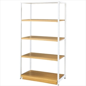 【什器セットまるごと購入】ラテラル・ロコ ホワイト 幅75×奥行40×高さ150cm 棚3段・天板・ステージセット 〔ストエキオリジナル〕