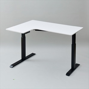 ユニットデスク 昇降脚 黒脚 ホワイト天板