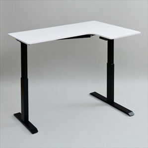 ユニットデスク 昇降脚 黒脚 ホワイト天板