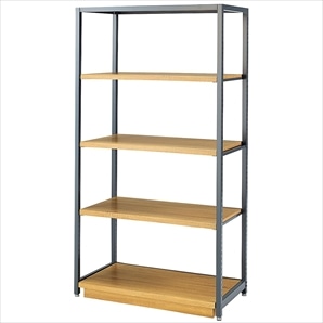 【什器セットまるごと購入】ラテラル・ロコ グレー 幅75×奥行40×高さ150cm 棚3段・天板・ステージセット 〔ストエキオリジナル〕