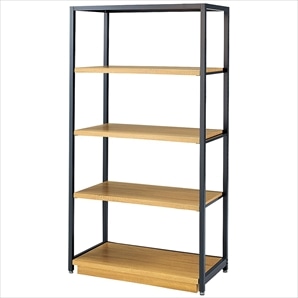 【什器セットまるごと購入】ラテラル・ロコ ブラック 幅75×奥行40×高さ150cm 棚3段・天板・ステージセット 〔ストエキオリジナル〕