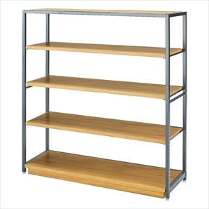 【什器セットまるごと購入】ラテラル・ロコ グレー 幅120×奥行40×高さ135cm 棚3段・天板・ステージセット 〔ストエキオリジナル〕