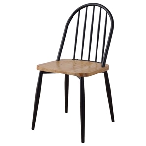 【2脚】ワーカーチェア ブラック