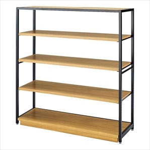 【什器セットまるごと購入】ラテラル・ロコ ブラック 幅120×奥行40×高さ135cm 棚3段・天板・ステージセット 〔ストエキオリジナル〕