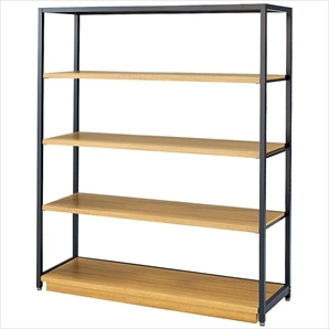 【什器セットまるごと購入】ラテラル・ロコ ブラック 幅120×奥行40×高さ150cm 棚3段・天板・ステージセット 〔ストエキオリジナル〕