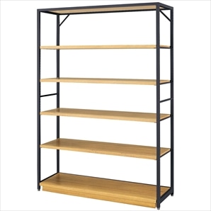 【什器セットまるごと購入】ラテラル・ロコ ブラック 幅120×奥行40×高さ180cm 棚4段・天板・ステージセット 〔ストエキオリジナル〕