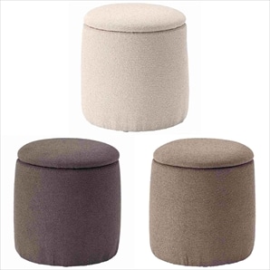 3台 ラウンド収納スツール 直径30cm