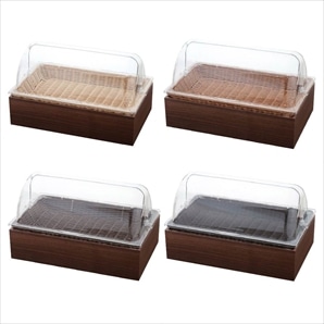 ウォールナットシリーズボックスカバー付ベーカリーバスケットGN1/1