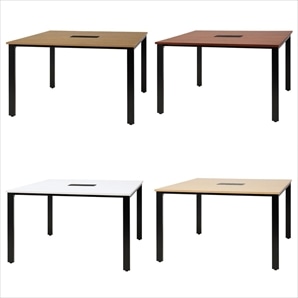 フリーアドレスデスク120×140cm ゲート脚(ブラック)