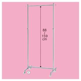 組立式ハンガーラック クローム〔ストエキオリジナル〕