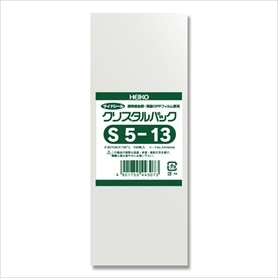 【100枚】HEIKO クリスタルパック 5×13cm OPP袋 透明 S5-13