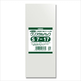 【100枚】HEIKO クリスタルパック 7×17cm OPP袋 透明 S7-17