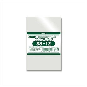 【100枚】HEIKO クリスタルパック 8×12cm OPP袋 透明 S8-12