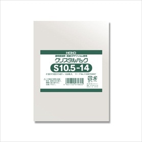 【100枚】HEIKO クリスタルパック 10.5×14cm OPP袋 透明 S10.5-14