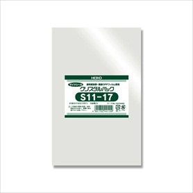 【100枚】HEIKO クリスタルパック 11×17cm OPP袋 透明 S11-17