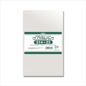 【100枚】HEIKO クリスタルパック 14×23cm OPP袋 透明 S14-23
