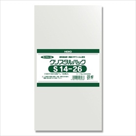 【100枚】HEIKO クリスタルパック 14×26cm OPP袋 透明 S14-26