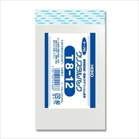 【100枚】HEIKO クリスタルパック テープ付き 8×12cm OPP袋 透明 T8-12