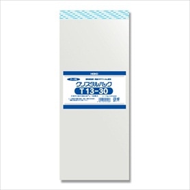 【100枚】HEIKO クリスタルパック テープ付き 13×30cm OPP袋 透明 T13-30