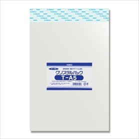 【100枚】HEIKO クリスタルパック テープ付き 16×22.5cm A5用 OPP袋 透明 T A5