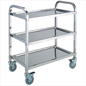 EBM ステンレス キッチンワゴン 3段