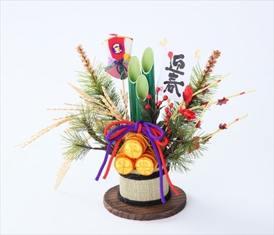門松　高さ（約70cm) ③ 75257 青竹ミニ門松 H26cm 1セット アーテック[学校教材・教育