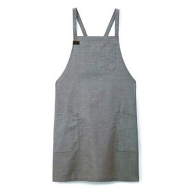 胸あてエプロン(シャンブレー) 茶 胸あてエプロン(シャンブレー) 茶 フリー 1枚