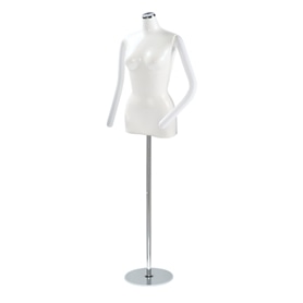 婦人腕付き白ラッカー塗装トルソー ボディ 